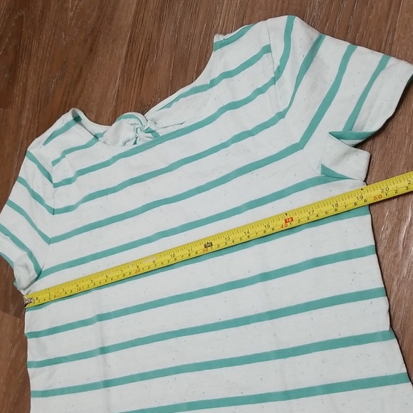 (L) T by Talbots Striped Keyhole Cut Out Vacation Beach Resortwear Lightweight - Picture 4 of 8